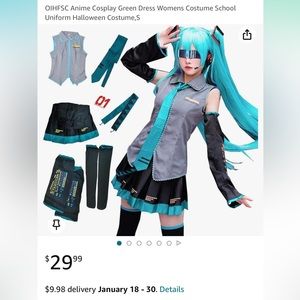 Hatsune Cosplay Outfit New never opened